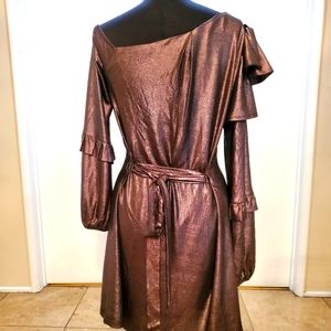 Greylin Bronze Metallic Dress